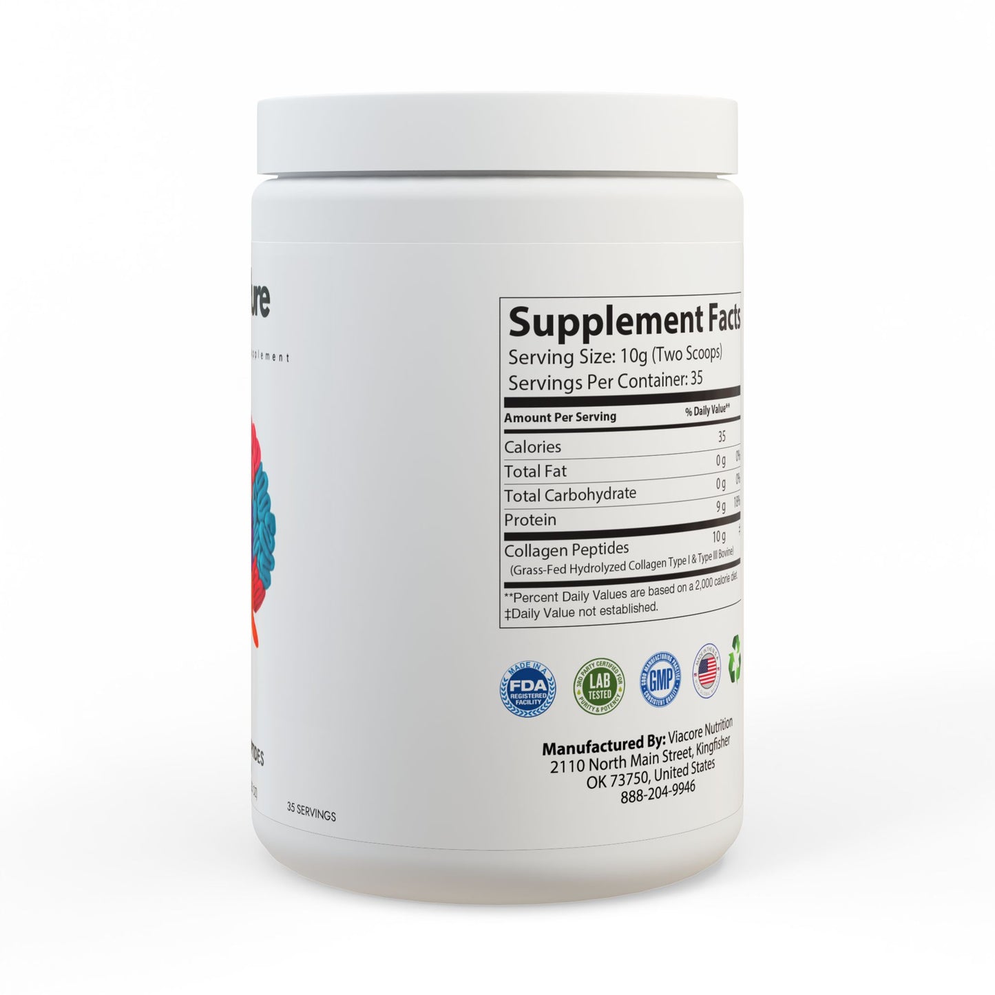 Collagen Peptides Type I & III Supplement (350g, 12.3oz)