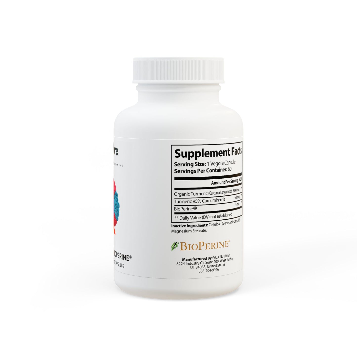 Turmeric + BioPerine® Supplement (60 Capsules)
